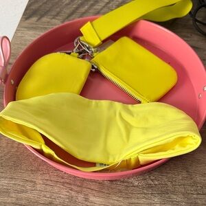 LULULEMON DUAL POUCH WRISTLET & REVERSIBLE HEADBAND BUNDLE